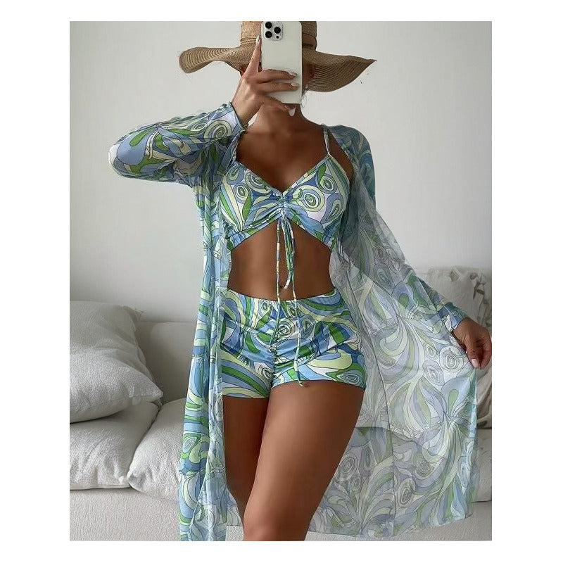 Bikini Malla 3 Piezas Tankini Short Soutien Camisa Uniteduy