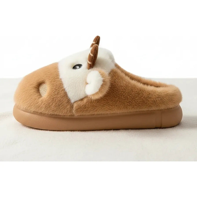 Pantufla Vaca Sin Talón Talles Del 36 Al 45 Suela De Goma