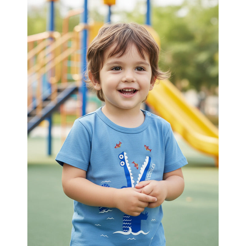 Remeras Manga Corta Algodon Bebes Y Niños Varios Diseños