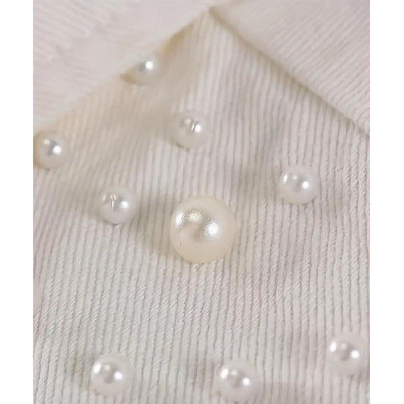 Campera De Jeans Con Aplique Perlas Uniteduy