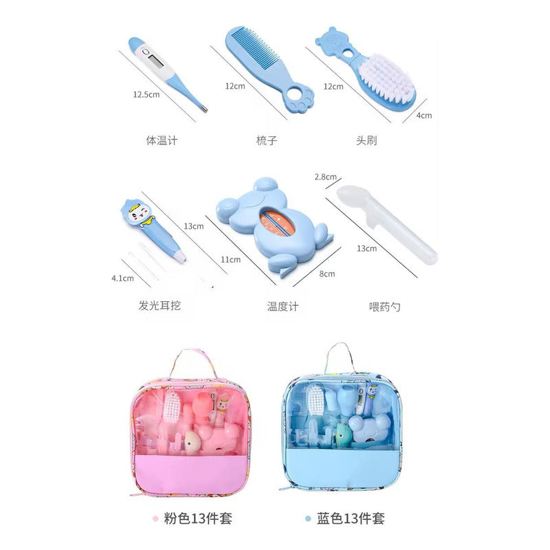 Kit Higiene Bebe Termometro Peine 14 Piezas Muy Completo