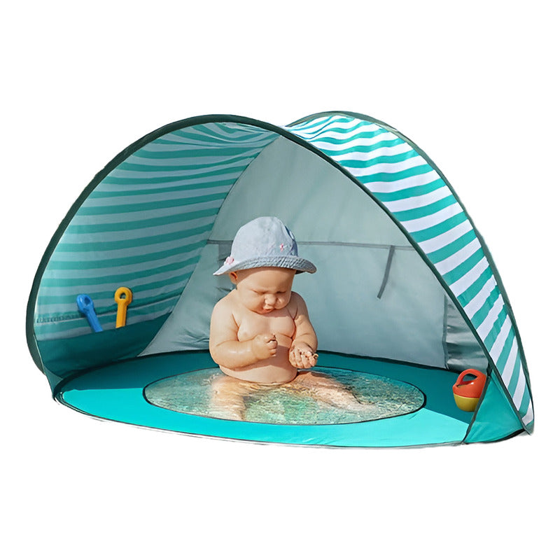 Carpa De Playa Con Piscina Para Niños Y Bebés!! Filtro Uv!