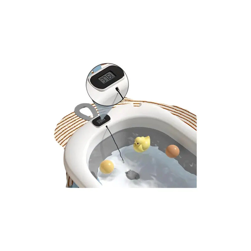 Baño Bañito Bebes Plegable Con Termómetro Con Baby Splash
