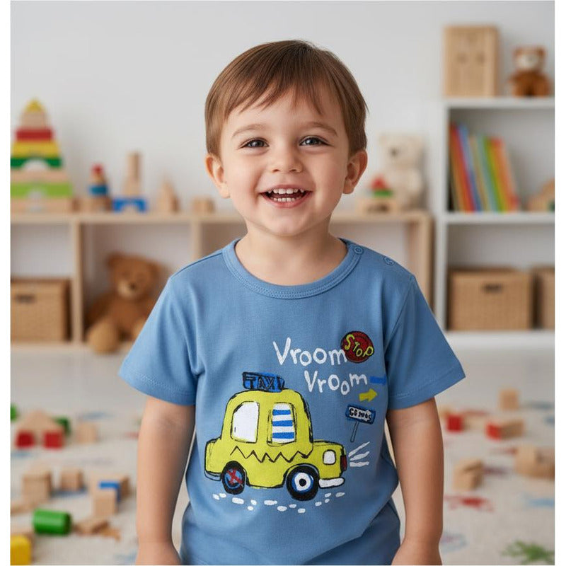 Remeras Manga Corta Algodon Bebes Y Niños Varios Diseños