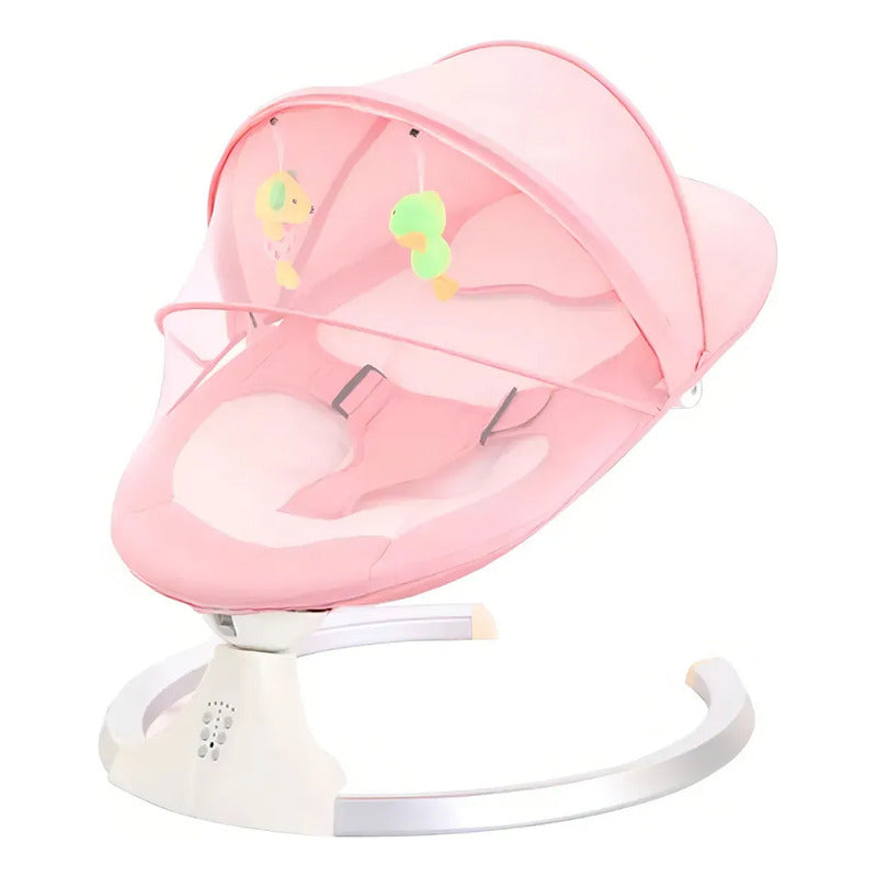 Silla Mecedora Eléctrica Para Bebé Con Música Multifuncion Rosa