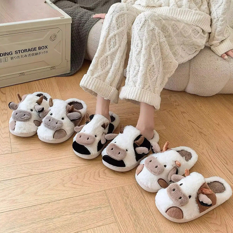 Pantufla Vaca Sin Talón Talles Del 36 Al 45 Suela De Goma