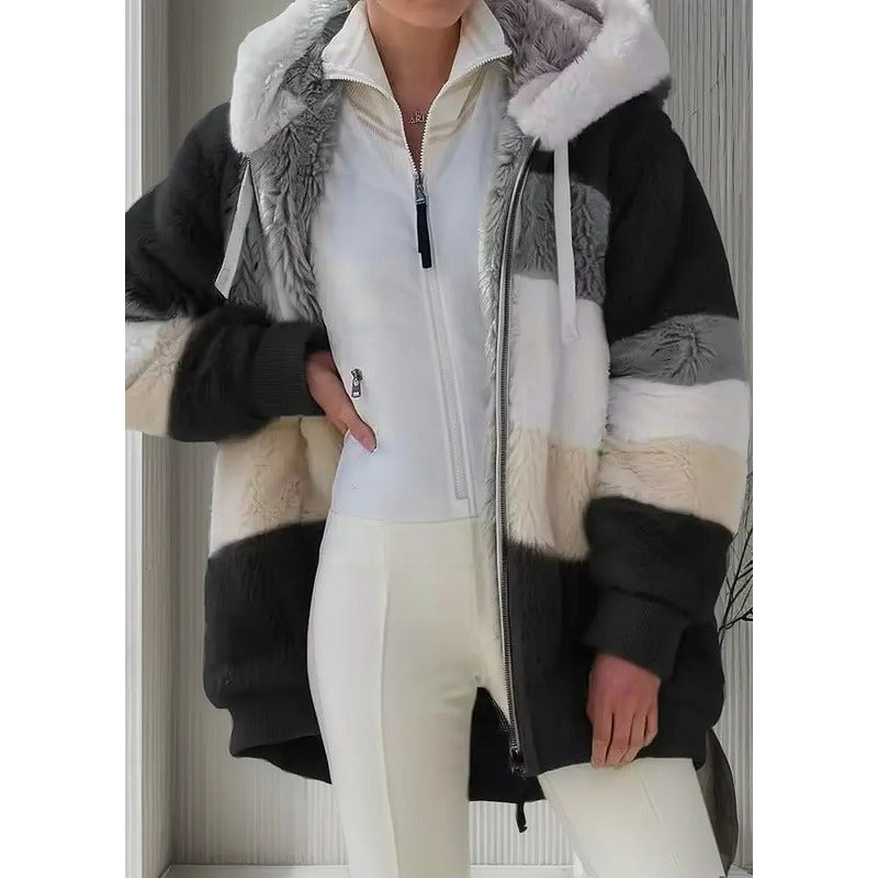 Abrigo Campera Para Mujer Con Capucha Cremallera Uniteduy