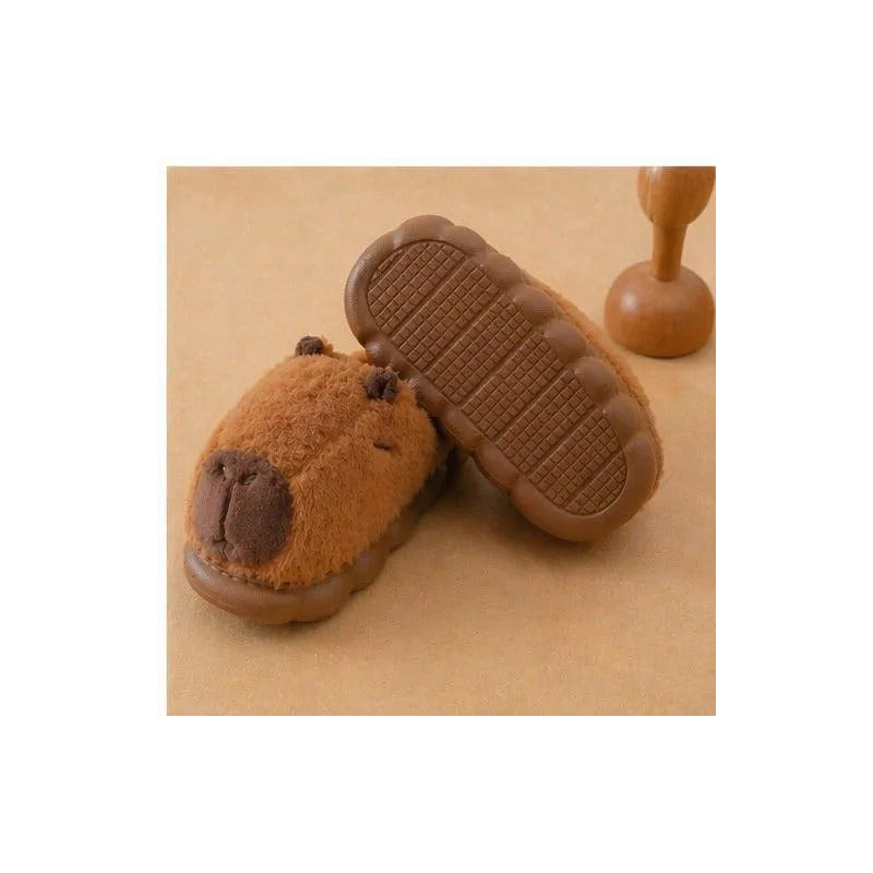 Pantufla Capibara Sin Talón Cálidas Antideslizantes Cómodas