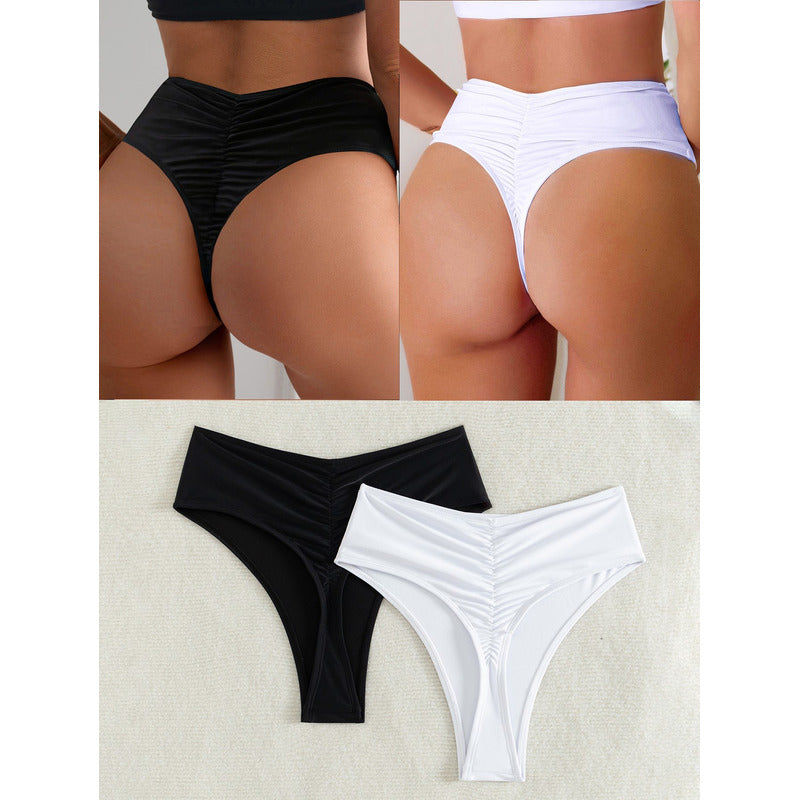 Bikini Cola Less Culotte Tiro Alto Pack Por 3 Uniteduy