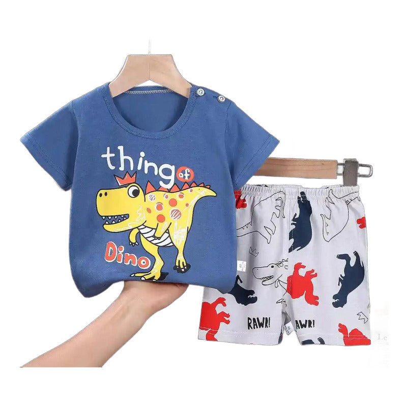 Conjunto De Niño Short Y Remera Bebe Varios Diseños Uniteduy