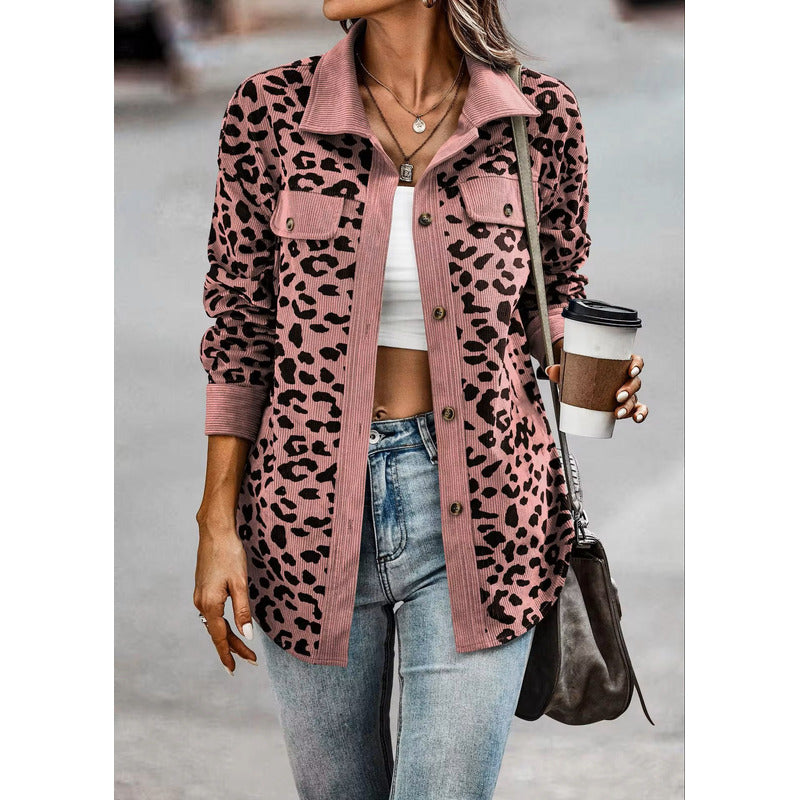 Sobre Camisa Pana Animal Print Varios Colores