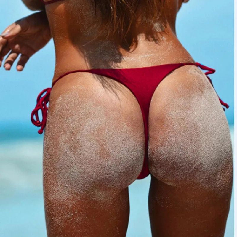 Bikini Colaless Con Tiritas Ajustables Malla Varios Colores