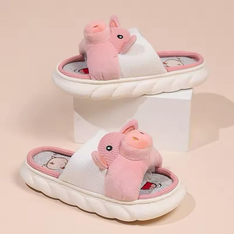 Pantuflas Chancho Chanchito Abierta Sin Talon Suela De Goma