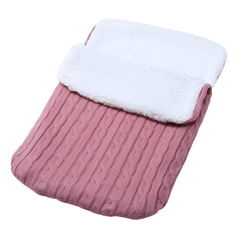 Sobre Bebe Con Corderito Y Lana Bundle Ideal Para El Frio