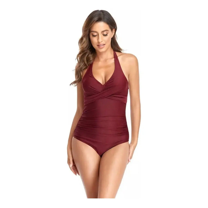 Malla Entera Lisa Y Combinada Bikini Mujer Talles L Al Xxl