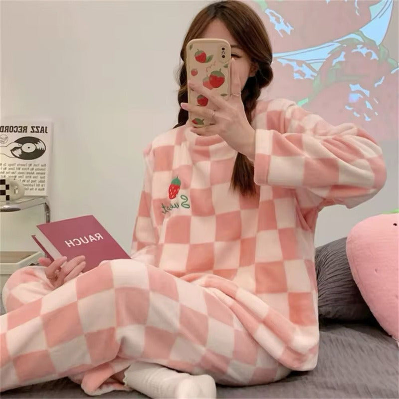 Pijama Peluche Largo Plus Abrigados Varios Diseños Y Colores