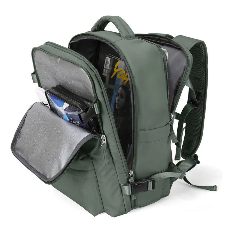 Mochila Viaje Grande Con Usb Varias Reparticiones Uniteduy