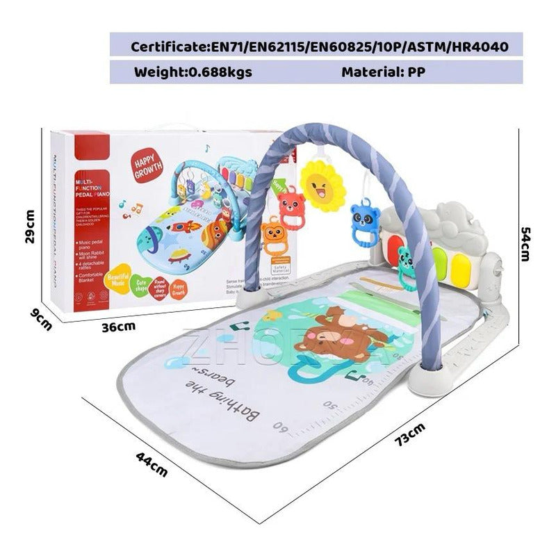 Gimnasio Alfombra Musical E Interactivo Con Piano Uniteduy