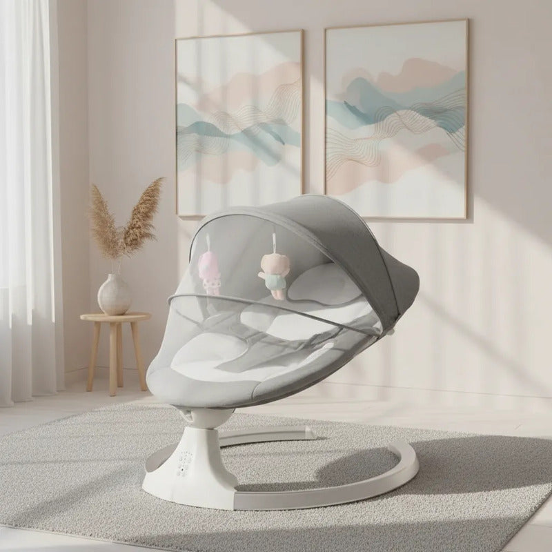Silla Mecedora Eléctrica Para Bebé Con Música Multifuncion