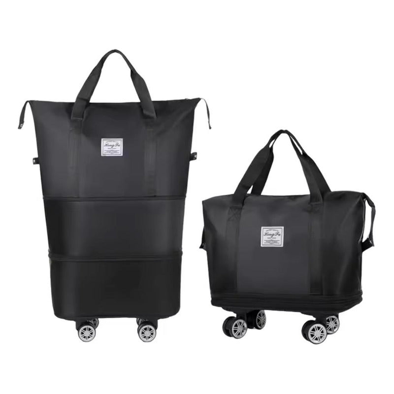 Bolso De Viaje Plegable Expandible Con Ruedas Desmontables