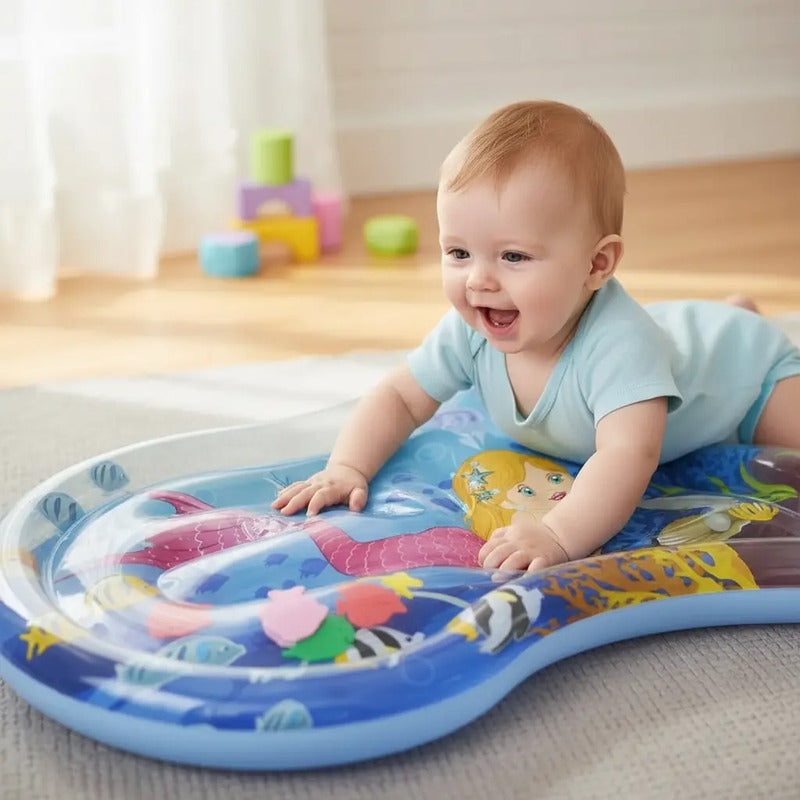 Alfombra Colchoneta Inflable Sensorial Sirena Grande Bebes