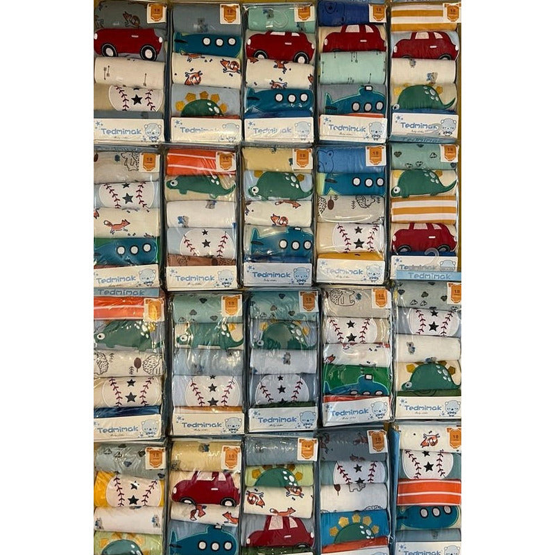 Body Bebe Pack Por 5 Manga Corta  Modelos Surtidos Uniteduy