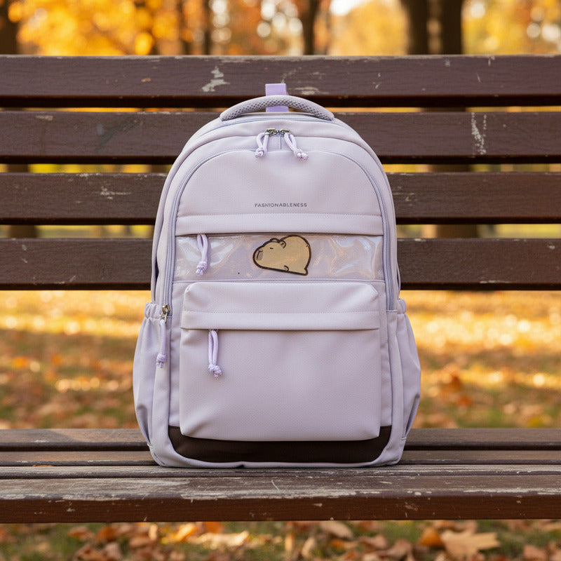 Mochila Escolar Liceo Pines De Capibara Carpincho Laptop