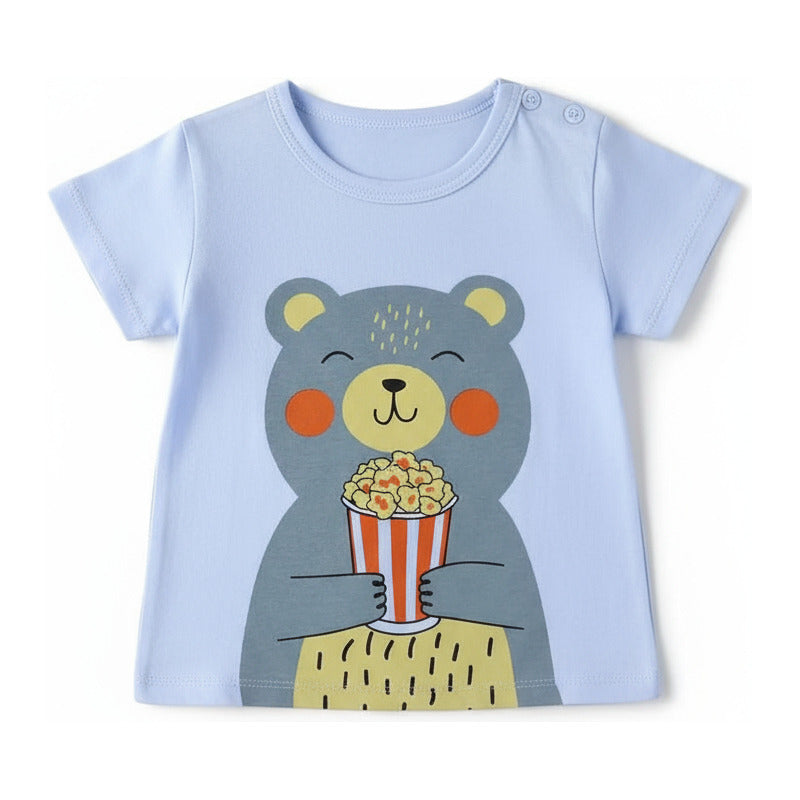 Remeras Manga Corta Algodon Bebes Y Niños Varios Diseños