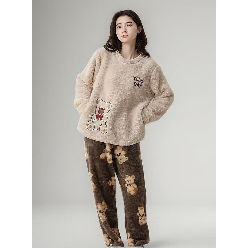Pijama Peluche Largo Osos Plus Abrigados Varios Colores