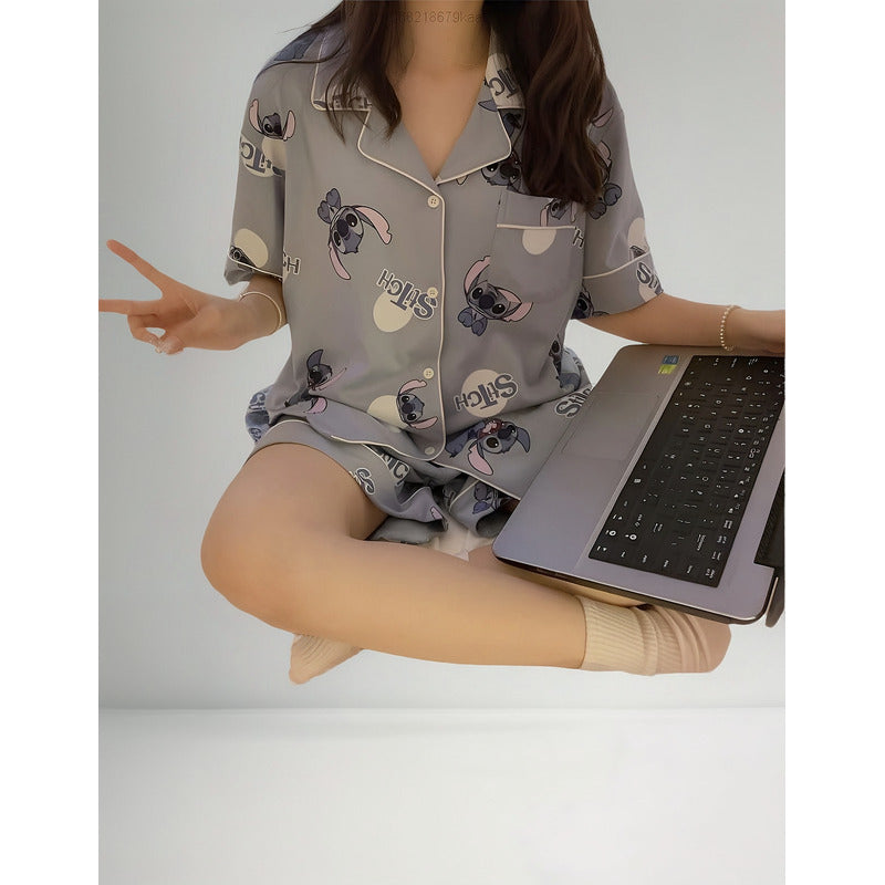 Pijama Corto Stitch - Snoopy - Patricio Bob Esponja Y Varios