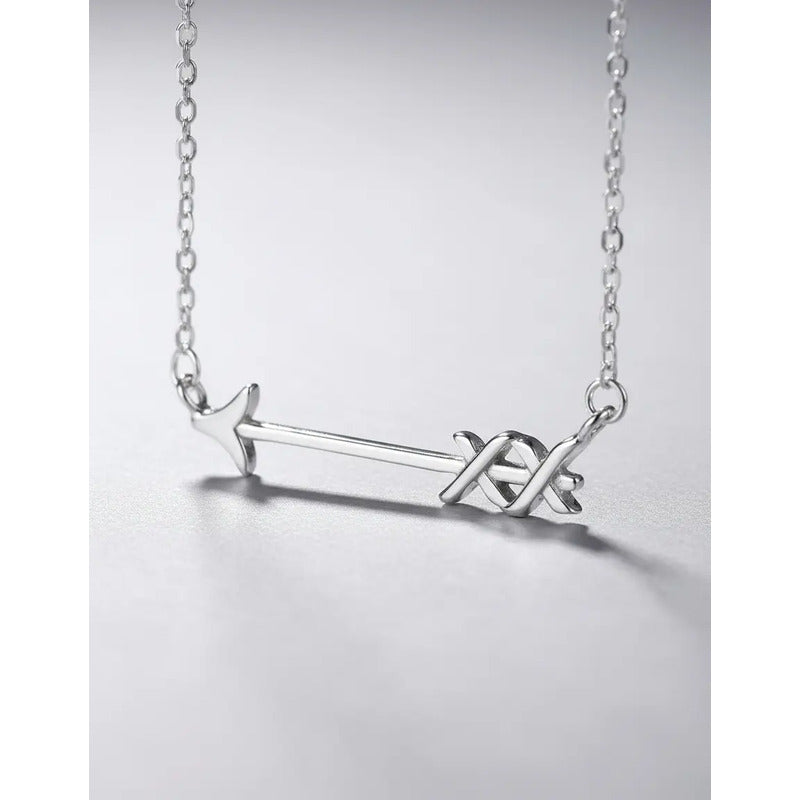 Cadena Con Dije Flecha Plata 925 45cm Joyería Mujer Uniteduy