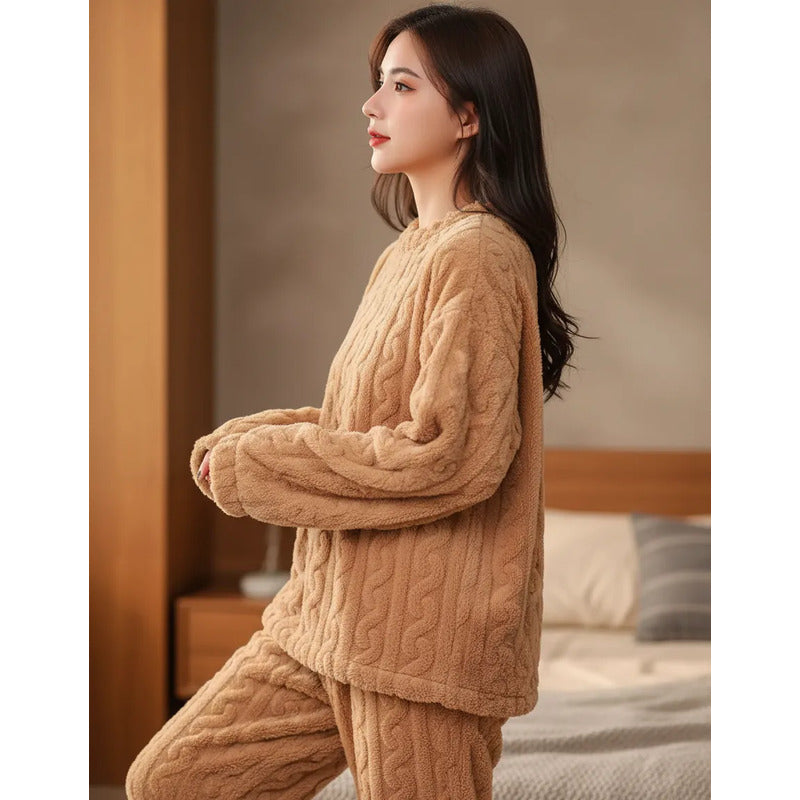 Pijama Peluche Peludo Plush Texturado De Dama Varios Colores
