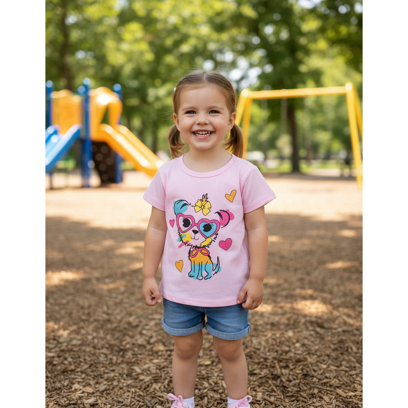 Remeras Manga Corta Algodon Bebes Y Niños Varios Diseños