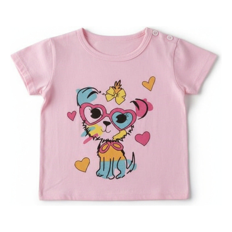 Remeras Manga Corta Algodon Bebes Y Niños Varios Diseños