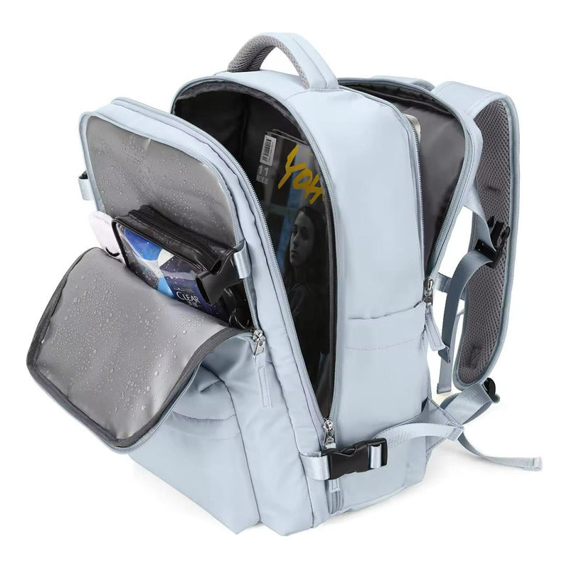 Mochila Viaje Grande Con Usb Varias Reparticiones Uniteduy