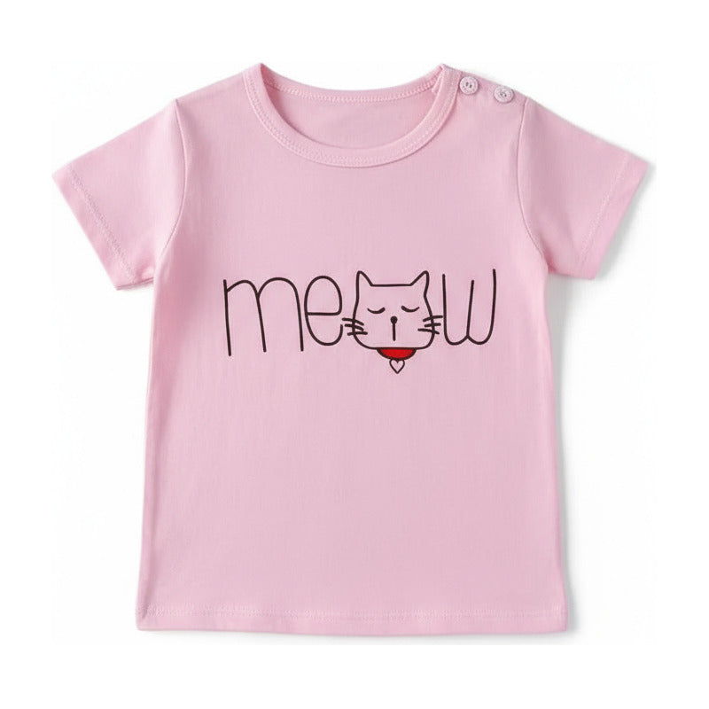 Remeras Manga Corta Algodon Bebes Y Niños Varios Diseños