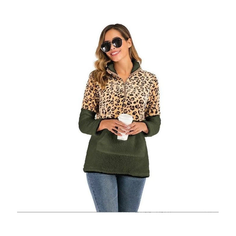 Buzo Canguro Cierre Combinado Animal Print Polar Uniteduy