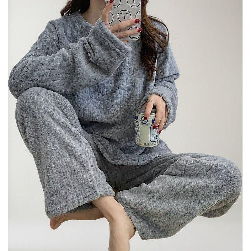 Pijama Peluche Largo De Dama Plush Abrigado Varios Colores