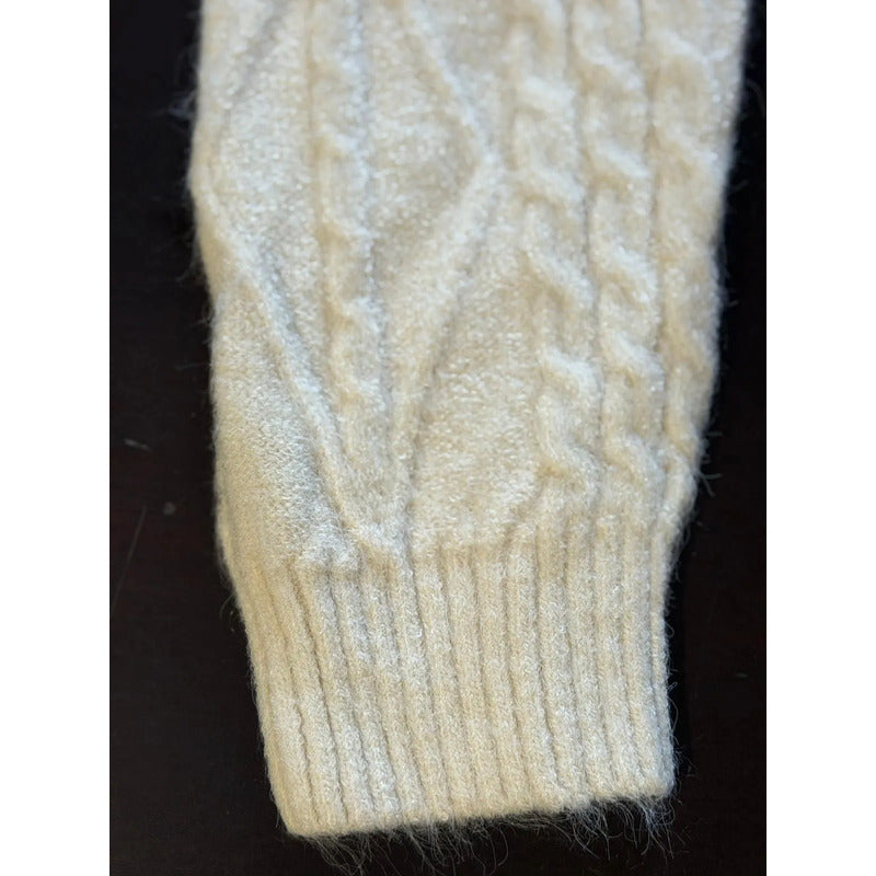 Buzo Manga Larga Trenzado Elastizado Para Mujer Elegante