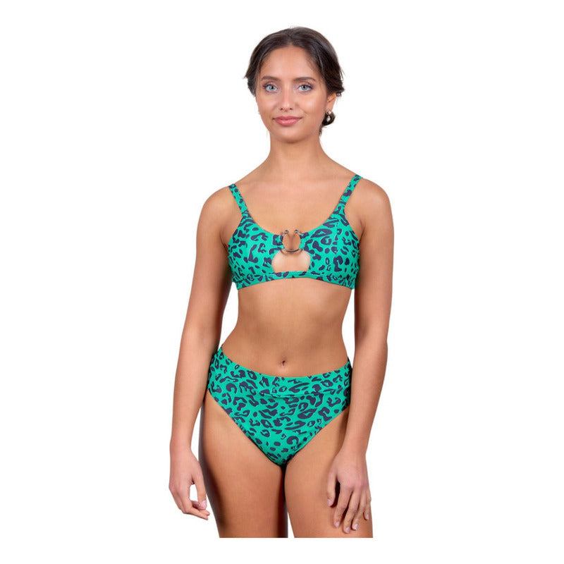 Uniteduy!! Bikini Tiro Medio Verde Aro! El Verano Llegó!!