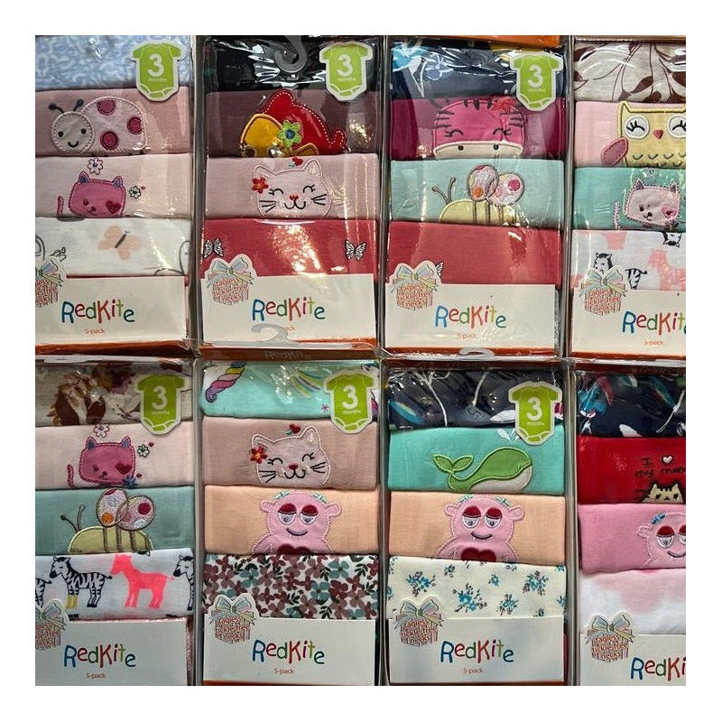 Body Bebe Pack Por 5 Manga Corta  Modelos Surtidos Uniteduy