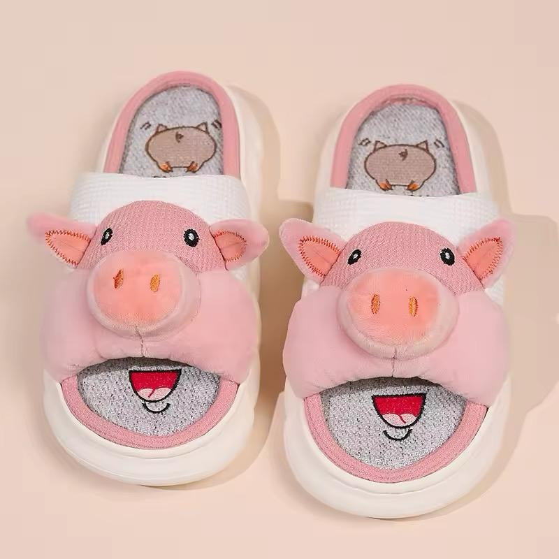 Pantuflas Chancho Chanchito Abierta Sin Talon Suela De Goma