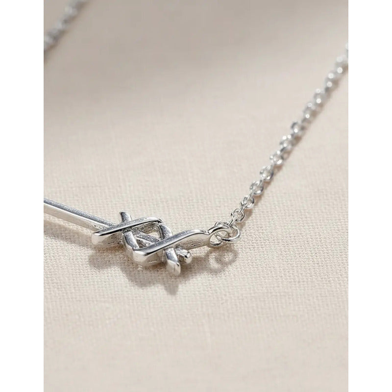 Cadena Con Dije Flecha Plata 925 45cm Joyería Mujer Uniteduy