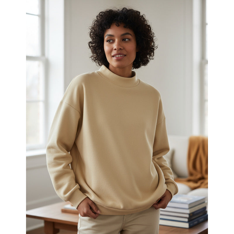 Buzo Deportivo Mujer Cuello Redondo Con Felpa Uniteduy