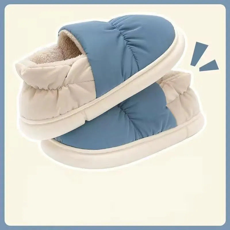 Pantufla Impermeable Cerrada Corderito Suela Goma Uniteduy