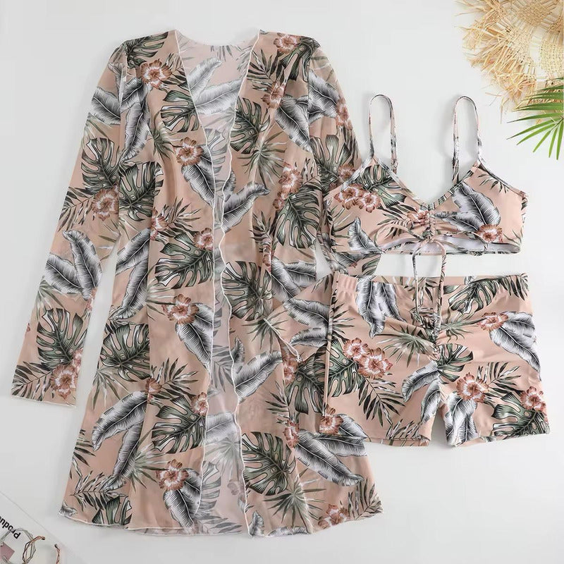 Bikini Malla 3 Piezas Tankini Short Soutien Camisa Uniteduy