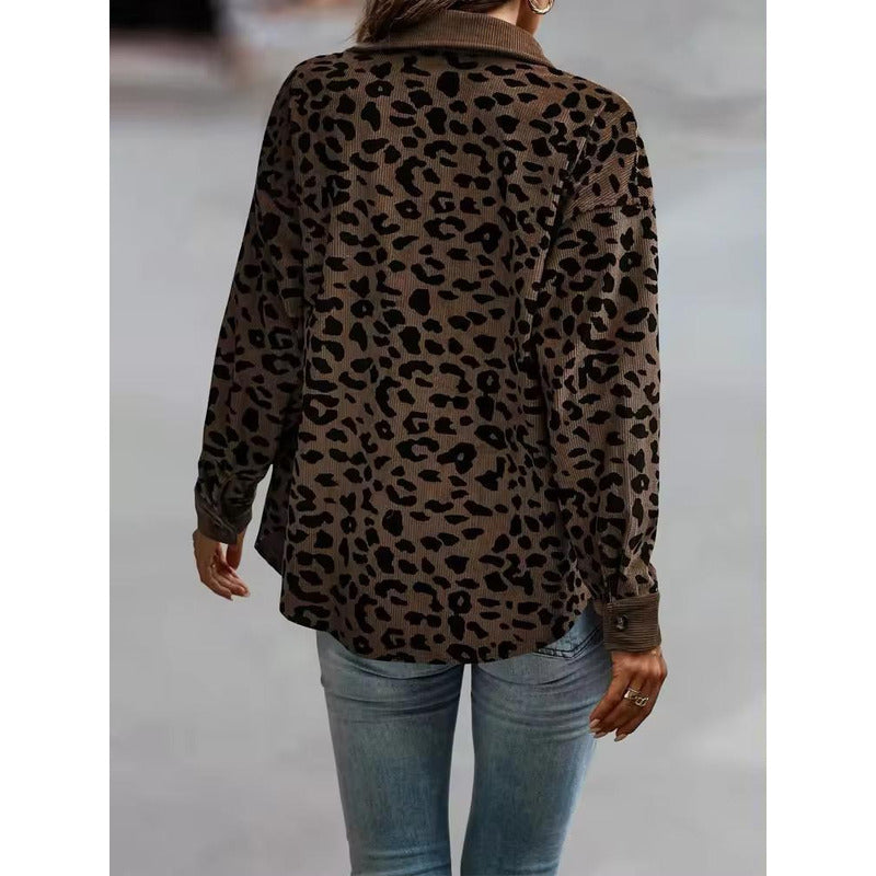 Sobre Camisa Pana Animal Print Varios Colores