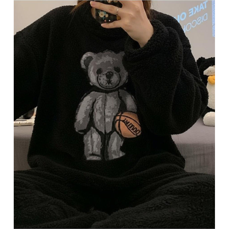 Pijama Peluche Largo Osos Plus Abrigados Varios Colores