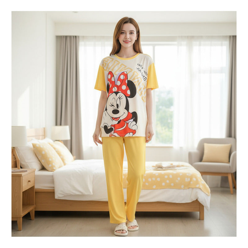 Pijama Pantalon Y Remera Stitch Minnie Donald Daisy Mickey