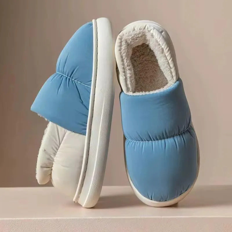 Pantufla Impermeable Cerrada Corderito Suela Goma Uniteduy